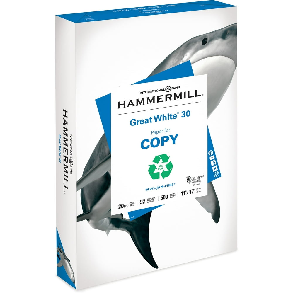 Hammermill Paper for Copy 11x17 Laser, Inkjet Recycled Paper 30