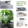 thumbnail image 4 of Cafetera de cerveza fría Slow Slog, jarra de cerveza fría de 32 oz con tapa, cafetera helada, jarra de cerveza fría con filtro de acero inoxidable para té helado, té solar, a prueba de fugas, 4 of 5