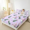 thumbnail image 4 of Feelyou Teens Winter Snowman Bed Sheets, Dreamy Fairy Tale King Sheets, Christmas Dots Tree Sheet Set, Breathable Home Decor, 4-Piece, 4 of 7