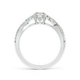 thumbnail image 2 of ANGARA Natural 0.75 Ct. Diamond Side Stone Engagement Ring in Sterling Silver for Women (Ring Size: 8), 2 of 10