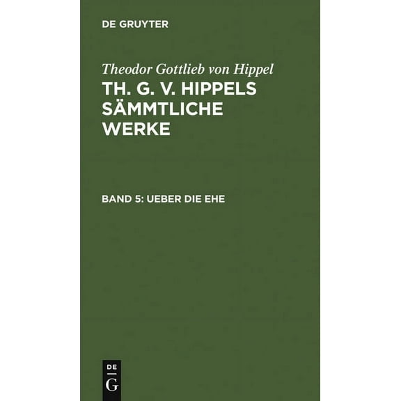 Ueber die Ehe, (Hardcover)