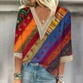 thumbnail image 2 of Blouses For Women Trendy Summer Sexy Women'S Tops Casual Summer Long Sleeve Shirts For Women V Neck Cotton Black Blouses For Women Dressy Casual Womens V Neck T Shirts Pack Black, 2 of 5