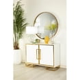 thumbnail image 2 of Elsa 2-door Accent Cabinet with Adjustable Shelves White and Gold, 2 of 8