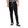 thumbnail image 6 of G-Style USA Men's Hip Hop Slim Fit Track Pants - Athletic Jogger with Side Stripe - Black/Red - Large, 6 of 6