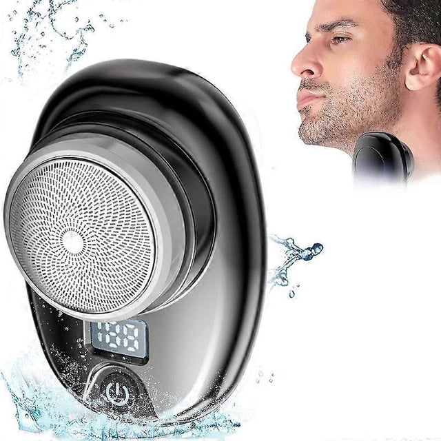 Mini afeitadoras para hombre, afeitadora eléctrica inalámbrica, pantalla digital LED, recargable por USB, afeitadora eléctrica portátil para viajes, coche y hogar.