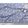 thumbnail image 3 of Soimoi Blue Poly Georgette Fabric Begonia & Peony Floral Fabric Prints By Yard 52 Inch Wide, 3 of 3
