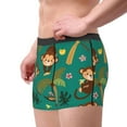 thumbnail image 3 of Kdxio Men's Boxer Briefs with Monkeys Swinging from Palms Print - Comfortable and Breathable Underwear for Everyday Wear, 3 of 7