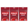 HALLS Relief Cherry Flavor Cough Drops, 30 Drops Per Pack ,90 Drops Total (3 Pack)