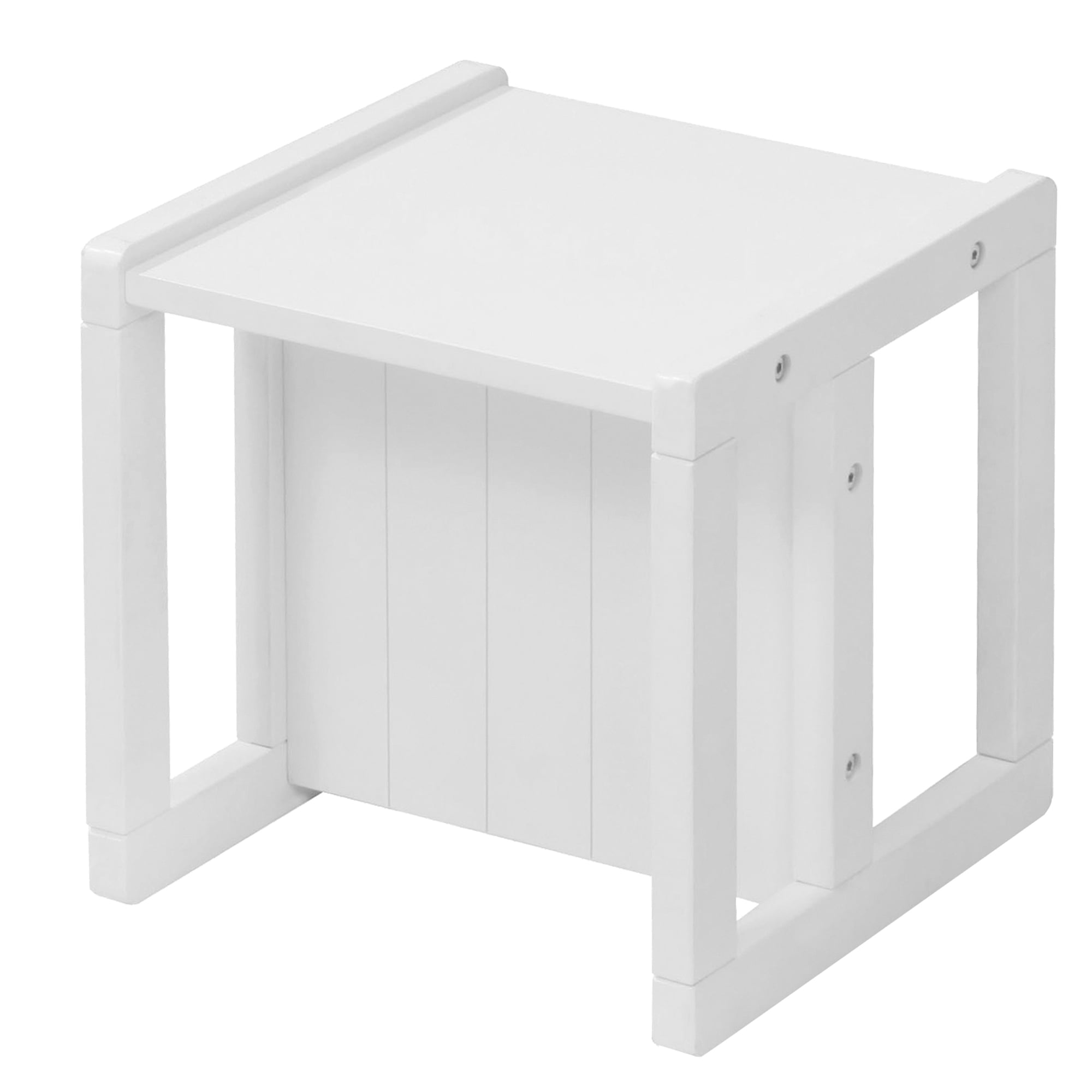 Roba: Country-Farmhouse Children's Chair in White Wood- Adjustable Seat Height, Converts Into a Table, Toddlers Ages 2+