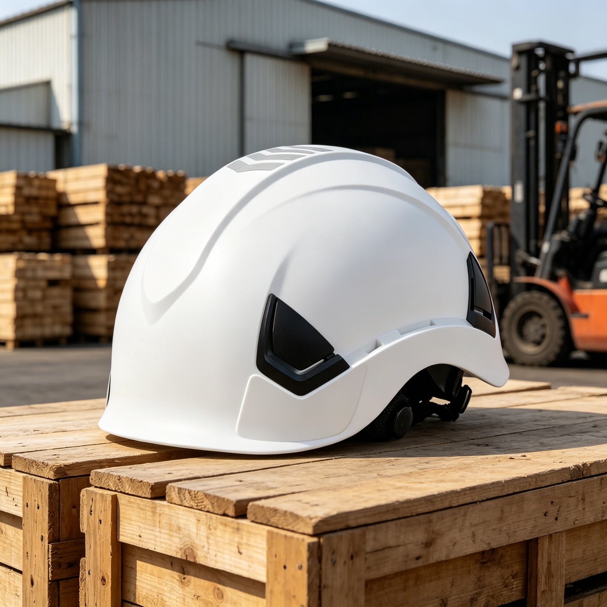 Adjustable Vented Safety Helmet, 6-Point Ratchet Suspension Hardhat for Industrial Construction Work