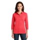 thumbnail image 1 of Polo de mezcla de algodón Meridian de manga 3/4 para mujer de Port Authority®. L578 Rosa Hibisco Autoridad Portuaria  L578, 1 of 1