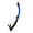 Black Silicone/Blue, variant on IST SN-204 Dry Top Snorkel with Hypoallergenic Silicone, Splash Guard & Flex Tube for Diving & Snorkeling (Black Silicone)