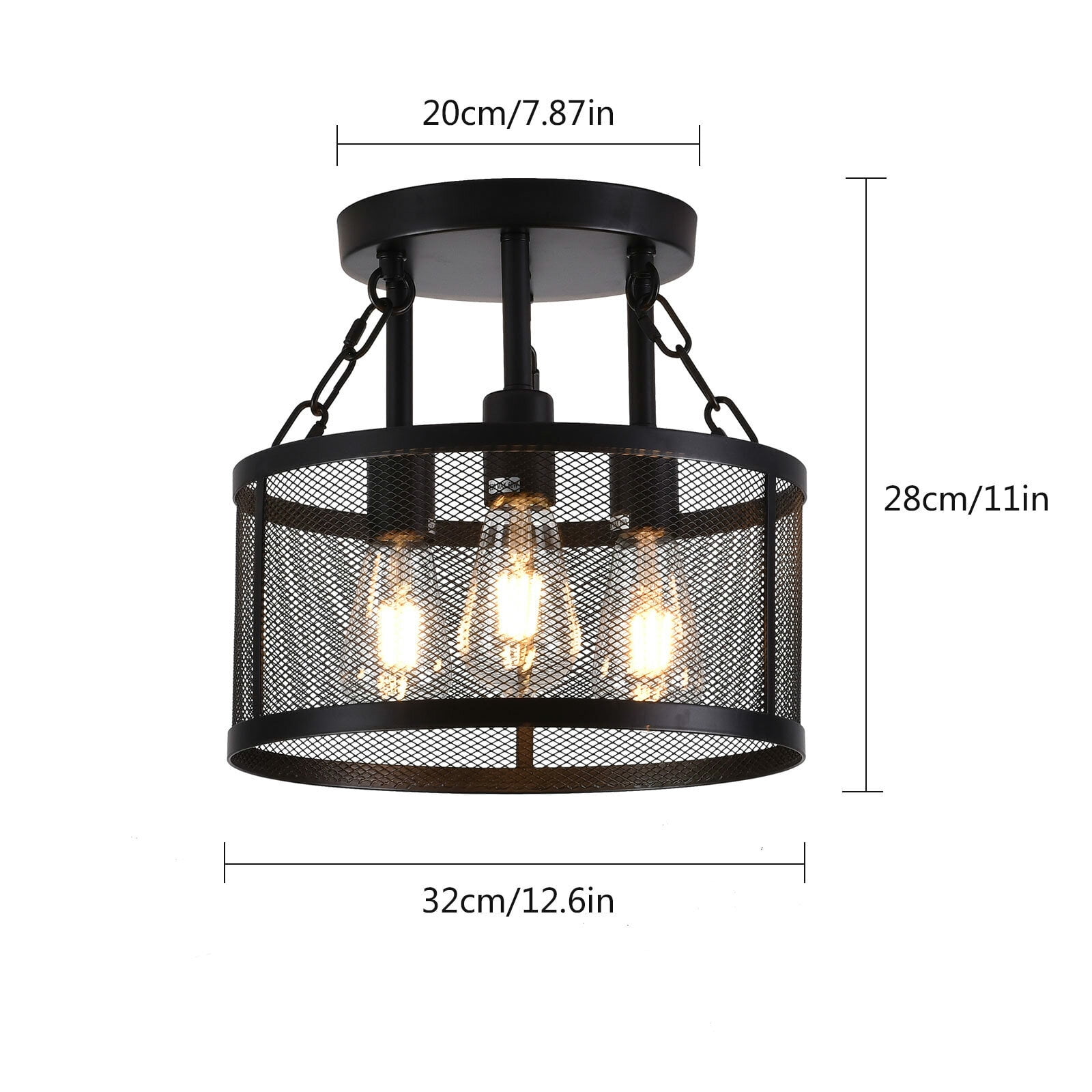 Modern Black Ceiling Mount Light Fixture Ceiling Light for Hallway Bedroom Kitchen Ceiling Light Fixture