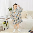 thumbnail image 6 of FORMRS Wearable Blanket Hoodie with Sleeves for Kids Cozy Flannel Sweatshirt, Acorn Leaves Pattern, 6 of 7