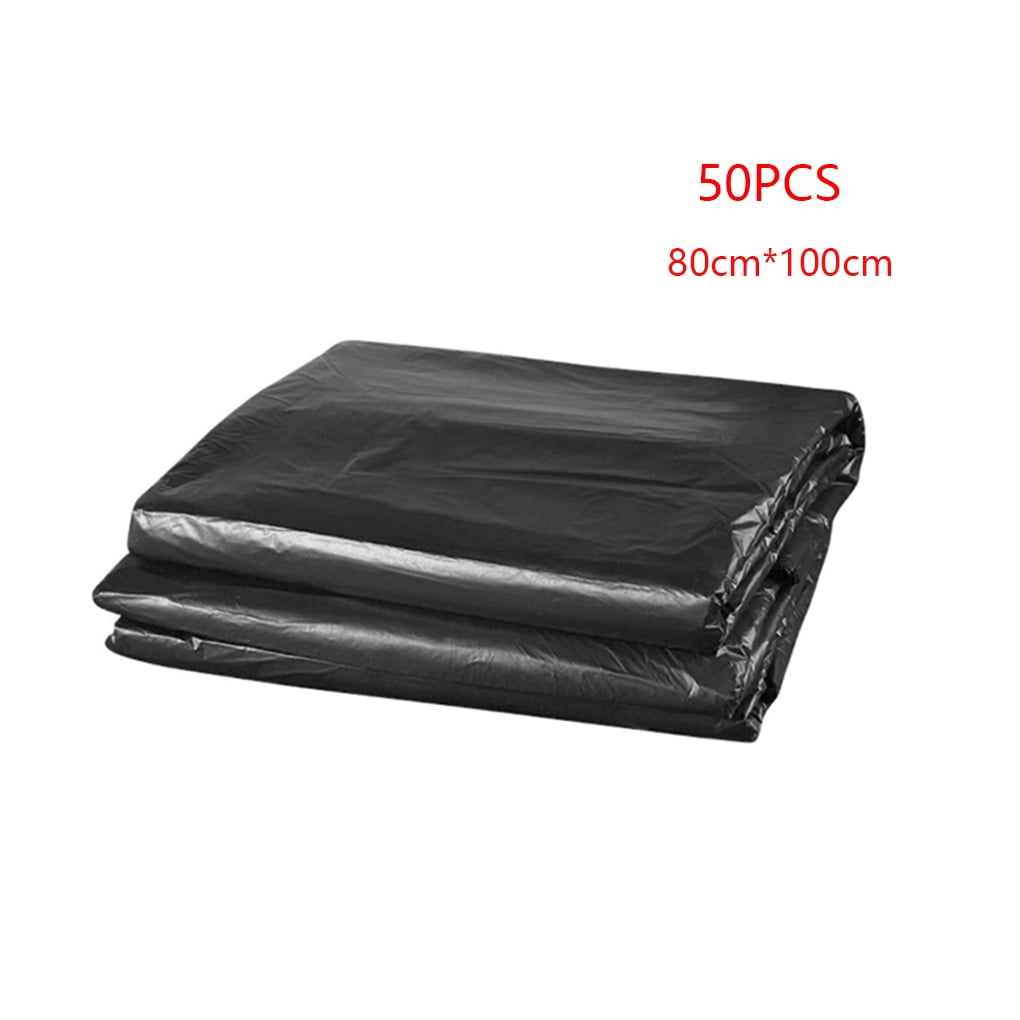 Dalazy 50pcs/1 Bag Embossing Thickened Garbage Bags Large Trash Rubbish
