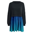 thumbnail image 3 of TJAZFJPA Robes Boho pour Femmes Mode Féminine Robe Chandail en Molleton Surdimensionnée Manches Longues Col Rond Pull Tops Coupe Décontractée Chandails en Molleton Mini Robe Robe Formelle Robe Noire Manches Longues, 3 of 4