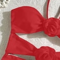 thumbnail image 5 of Guluxicc Cut Out One Piece Swimsuit for Women Halter Neck Lace Up Tie Front Solid Color Bathing Suit for Summer Beach Holiday Swimwear, 5 of 6