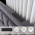 thumbnail image 3 of HSUNNS Twin Bed Frame with LED Lights and Charging Station, Twin Platform Bed Frame with Storage Drawer, Motion Sensor Night Light, Soft Fabric Headboard, No Box Spring Needed, Grey, 3 of 10