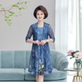 thumbnail image 1 of Summer Cotton Linen 2 Piece Set Dress Cardigan Women Party Midi Dresses Elegant Vintage Robe Femme4XL 70-77.5kg Gao Jinjia LED, 1 of 2