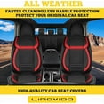 thumbnail image 2 of LINGVIDO Car Seat Covers, Breathable and Waterproof Faux Leather Automotive Seat Covers for Cars SUV Truck Sedan,Universal Driver Seat Cover with Backrest (Front Seat, Beige), 2 of 6