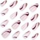 thumbnail image 4 of 24Pcs Almond Fake Nail Press On Nail Artificial Nail False Nail Glues On Nail Striped Designs French Nail Tips Gifts, 4 of 4