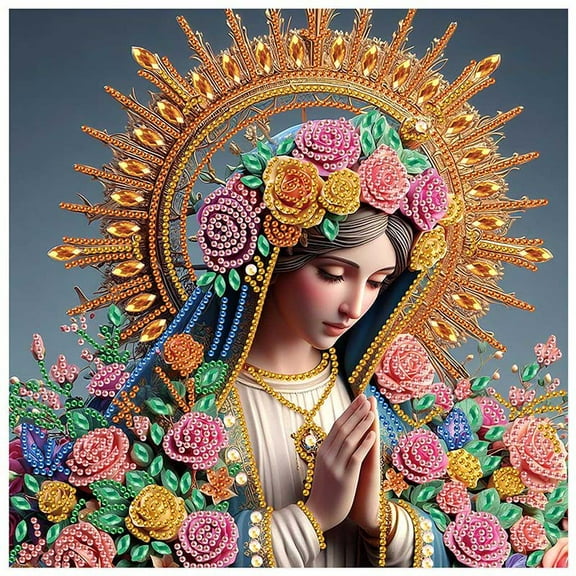 5D DIY Diamond Painting Kit Saint Mary Creative Handicraft Artwork for Home Wall Decorations, Birthday and Christmas Gifts