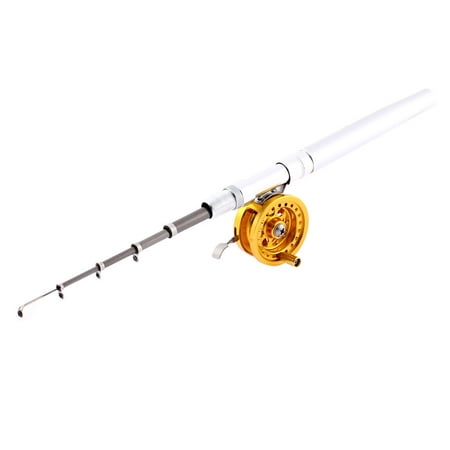 Fishing Rod Kits - Pocket Pen Shaped Telescopic 5 Section Fishing Rod Pole Reel Spool Kit Combo Set