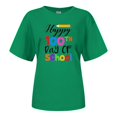 thumbnail image 4 of Cathalem T-Shirt Surdimensionné pour Femmes Été Manches Courtes Col en V, Vert m, 4 of 4