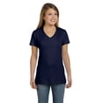 thumbnail image 1 of Hanes T-Shirt à Col en V Nano-T en Coton Ringspun pour Femmes, Style S04V, 1 of 1