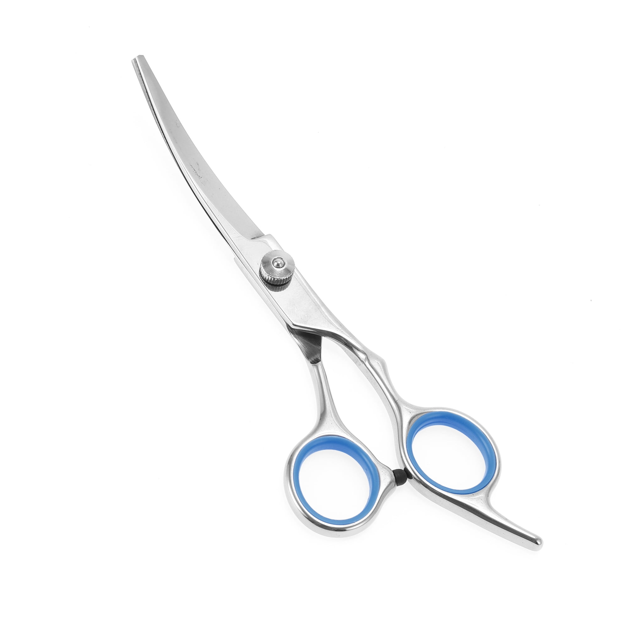 Unique Bargains 1 Pc Lightweight Pet Scissors for Pets Shop 5.5 Inches Silver Tone Blue