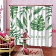 thumbnail image 3 of Naiovety Cortinas de ventana de moda de hoja verde, cortinas de tela lavables para plantas, decoración de ducha de poliéster para sala de estar, 2 uds. Sombras de ventana L Naiovety HA011124-03, 3 of 6