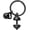 Black, variant on Colorful Dumbbell Keychain Charm for Handbags Backpack Gym Bag Car Keys Fitness Gift