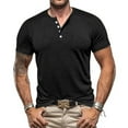 thumbnail image 2 of JAKANYQ Men Tees 2024 Summer Fashion Casual Slim Short Sleeved T Shirt Simple Stretchy, 2 of 6