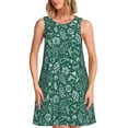 thumbnail image 1 of Disketp Green Christmas para Vestido sin Mangas para Mujeres, Vestidos de Verano para Mujeres, Casual y Holgado para la Playa, 1 of 7