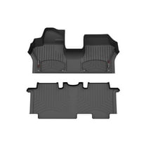 WeatherTech Custom Fit FloorLiners compatible with 2025-2025 VW ID. Buzz - 1st Row Over-The-Hump & 2nd Row, Black