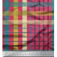 thumbnail image 1 of Soimoi Pink Georgette Viscose Fabric Check Check Print Sewing Fabric Yard 42 Inch Wide, 1 of 5