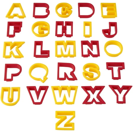 Wilton Alphabet Plastic Cookie Cutter Set, 26-Piece