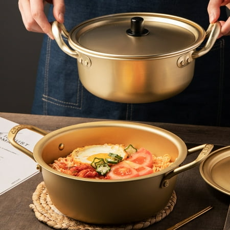 

Hexiuwan Noodle Pot Food Grade Heat Resistant Aluminium Simplicity Instant Noodle Pot Food Container for Home