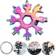 thumbnail image 1 of Multiherramienta de copo de nieve 18 en 1, abridor de botellas de acero inoxidable con forma de copo de nieve, accesorio genial para rellenar calcetines navideños para hombres, regalos de Navidad, 1 of 5