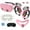 Pink, variant on Silicone Protective Accessory Set for Meta Quest 3S, Including Controller Handle Cover, VR Shell, Face Mask, Lens Cover, Thumb Grip, Eye Mask-A-Pink