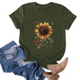 thumbnail image 6 of vigerkar Women's Sunflower Graphic T-Shirts Boho Wildflowers Tee Tops Summer Vintage Short Sleeve Casual Holiday Tops (AG, L), 6 of 6