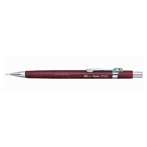 PENTEL P205B SHARP MECHANICAL PENCIL RED BARREL