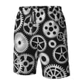 thumbnail image 4 of Pofeuu Metallic Gears Prin Men's Swim Trunks Quick Dry Bathing Suit Swimming Board Shorts Mesh Lining Beach Swimwear-Large, 4 of 6