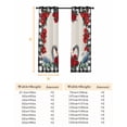 thumbnail image 6 of Valentine's Day Blackout Curtains for Bedroom, Sweet Swan Couple Roses Leaf Beige Black Plaid Thermal Insulated Kitchen Drapes with Grommets, Light Blocking Window Treatment, 2 Panels 42" x 63", 6 of 7