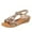 Gold, variant on Fesfesfes Wedge Sandals Peep-toe Pump Women's Fish-mouth Slip-on Slope Heel Shoes Casual Bohemian Rhinestone Roman Sandals 4.5(35)