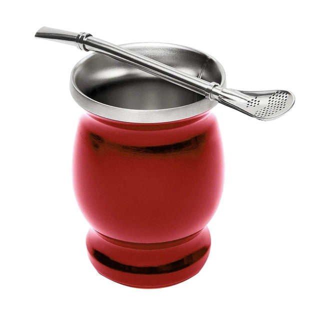 Taza de acero inoxidable Yerba Mate Gourd Sunnimix Taza de aislamiento al vacío rojo