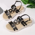 thumbnail image 4 of Xdegoge Womens Sandals Casual Summer Open Toe Gladiator Ankle Strap Sandals Geometric Cutout Flexible Sporty Flatform Walking Shoes, 4 of 9