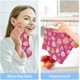 thumbnail image 7 of Coolnut 6 Pack Valentine's Day Heart Pure Cotton Washcloths 12 x 12 Inch Reusable Absorbent Soft Cotton Face Towels Fingertip Towels Set for Gym Towels,Hotel and Spa Wash cloth, 7 of 7