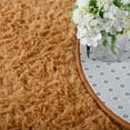 thumbnail image 4 of Lochas Soft Oval Rugs Fluffy Plush Modern Area Rug Shaggy Furry Carpet for Living Room Home Decor Play Mat,2.6'x5.3',Khaki, 4 of 7