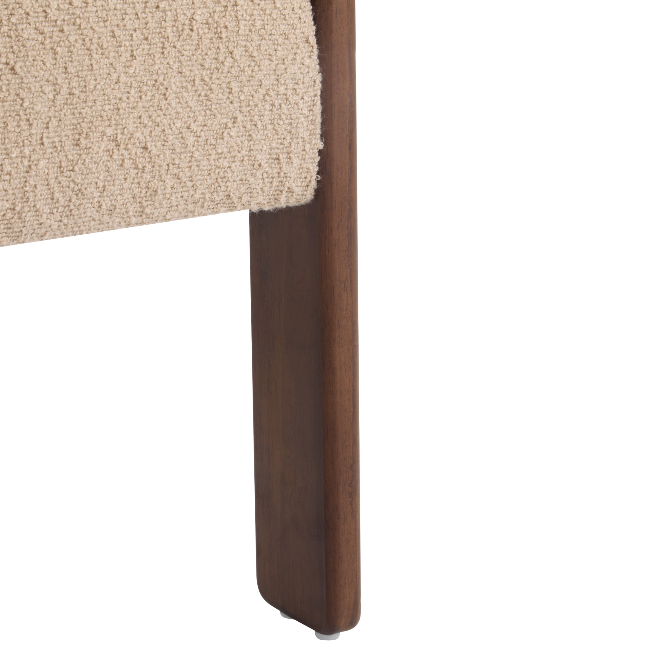 Christopher Knight Home Modern Boucle Upholstered Accent Armchair with Barrel Back, Wood Legs, Light Camel, Set of 2